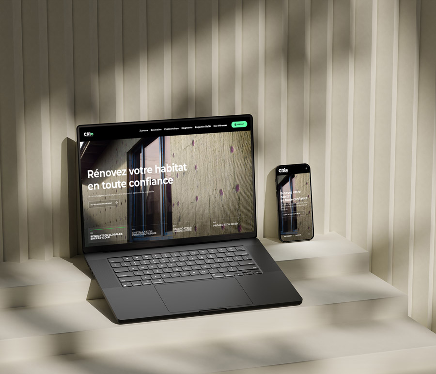 Mock up du site web cri-e.fr